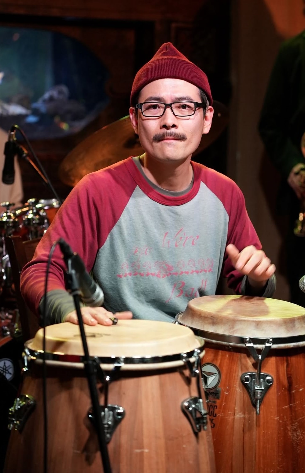 Yunta Ikemiya playing percussion